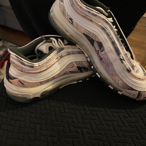 Newspaper Print Air Max 97 Sneakers - Picture 3 of 4